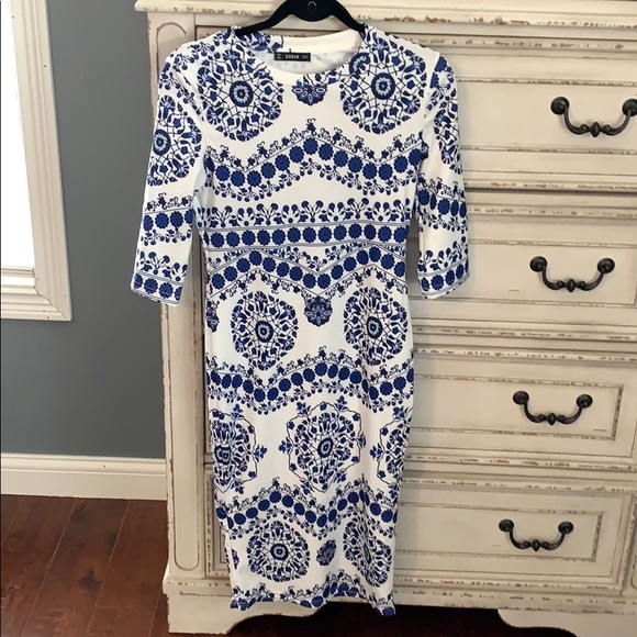 SHEIN Dresses & Skirts - Beautiful blue and white dress